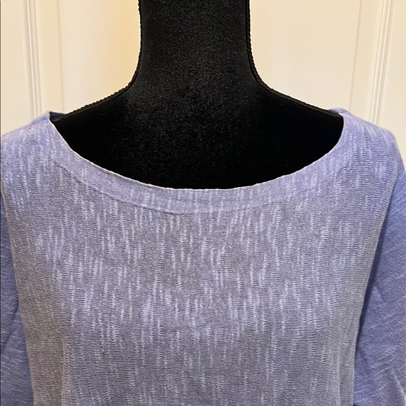 Eileen Fisher Light Purple Boxy 3/4 Sleeve Tunic - Picture 3 of 7